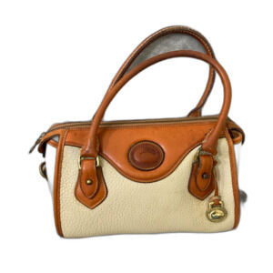 Vintage Dooney and Bourke Footed mini Satchel Handbag Pebbled Leather Charm USA